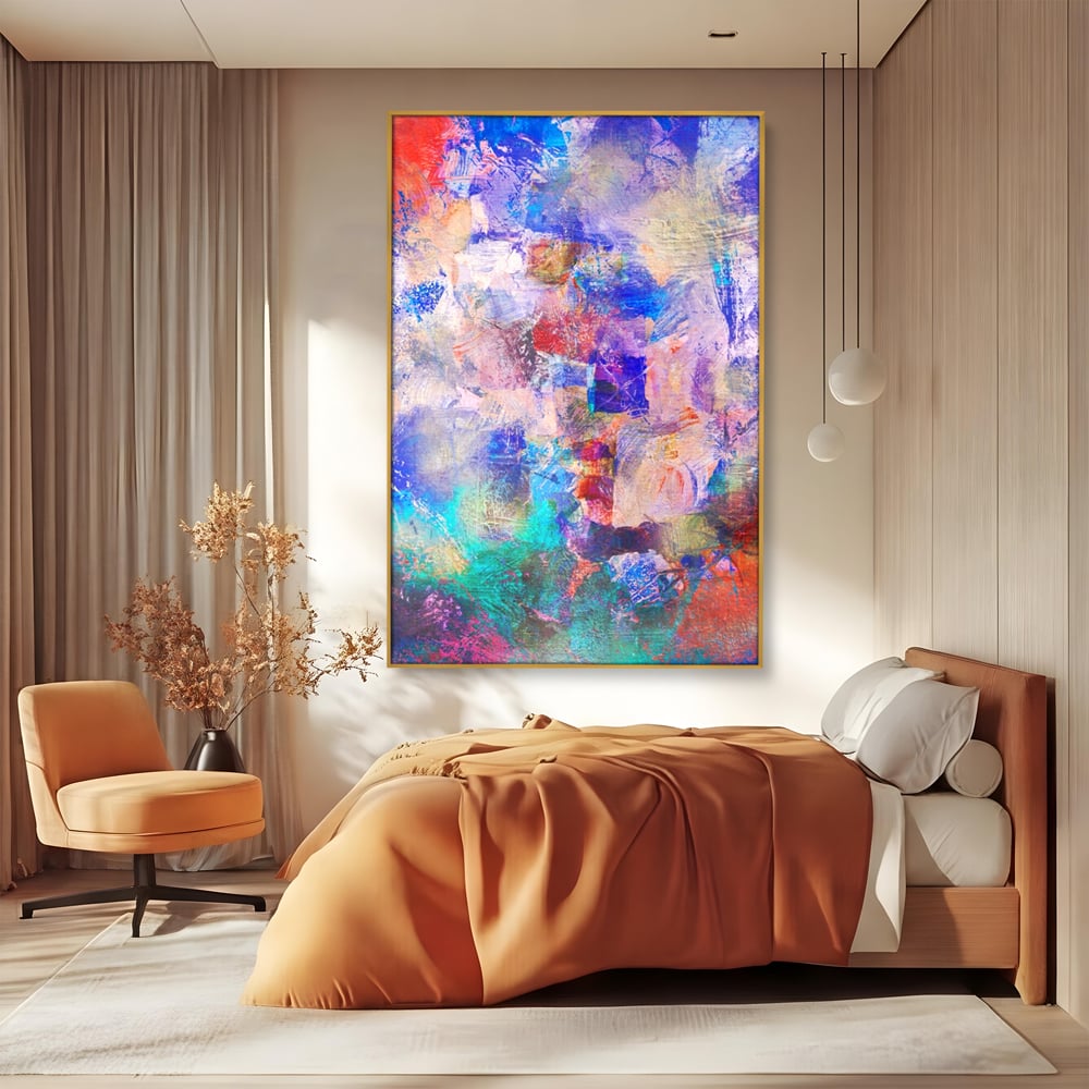 Tablou Canvas Premium LuxCanva® A1089, Multicolor , Abstract, Mixture Of Colors, Culori Vibrante
