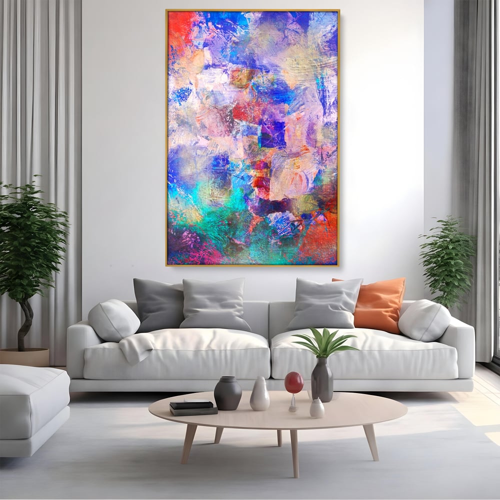 Tablou Canvas Premium LuxCanva® A1089, Multicolor , Abstract, Mixture Of Colors, Culori Vibrante