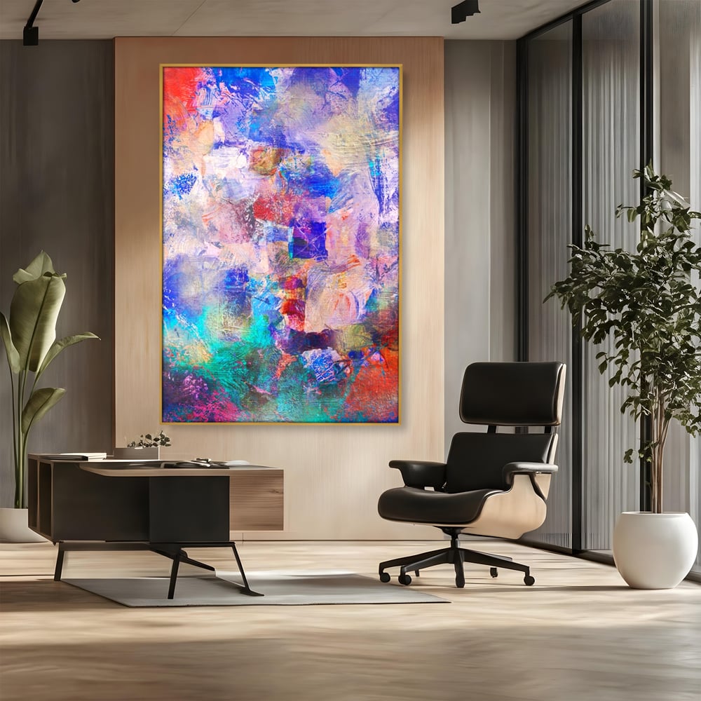 Tablou Canvas Premium LuxCanva® A1089, Multicolor , Abstract, Mixture Of Colors, Culori Vibrante