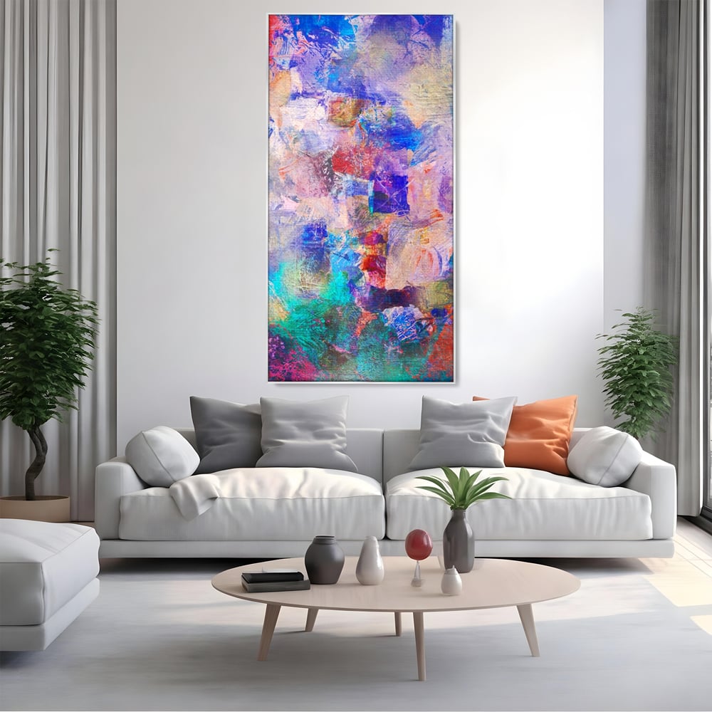Tablou Canvas Premium LuxCanva® A1089, Multicolor , Abstract, Mixture Of Colors, Culori Vibrante