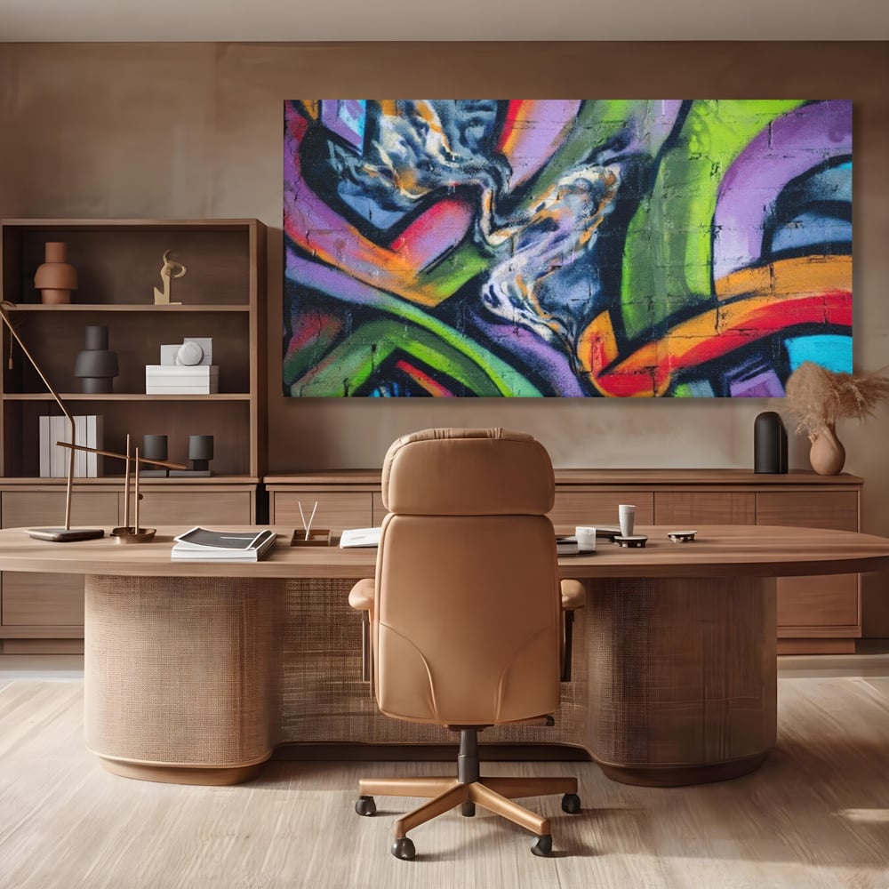 Tablou Canvas Premium LuxCanva® A1090, Graffiti , Abstract, Street Art, Multicolor, Culori Vibrante