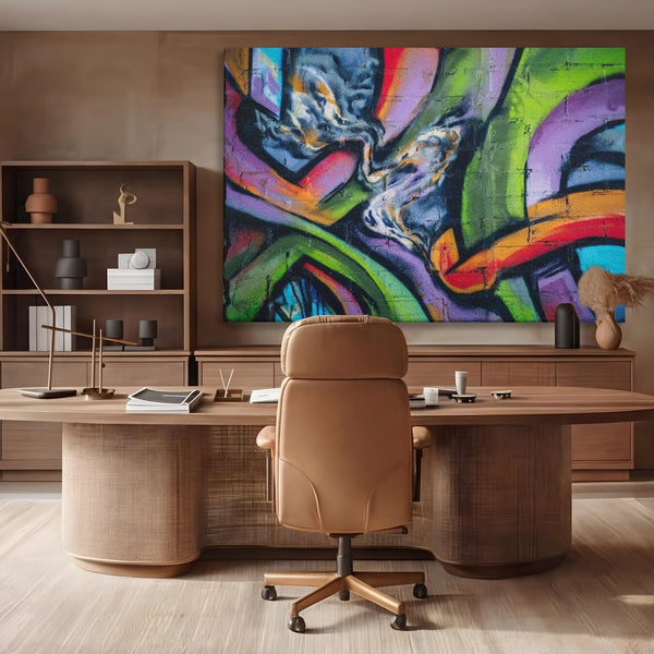 Tablou Canvas Premium LuxCanva® A1090, Graffiti , Abstract, Street Art, Multicolor, Culori Vibrante