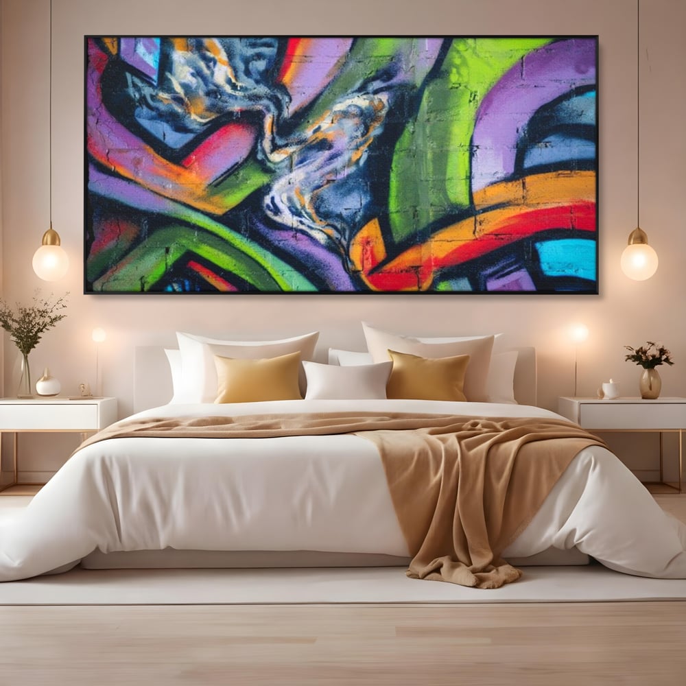 Tablou Canvas Premium LuxCanva® A1090, Graffiti , Abstract, Street Art, Multicolor, Culori Vibrante