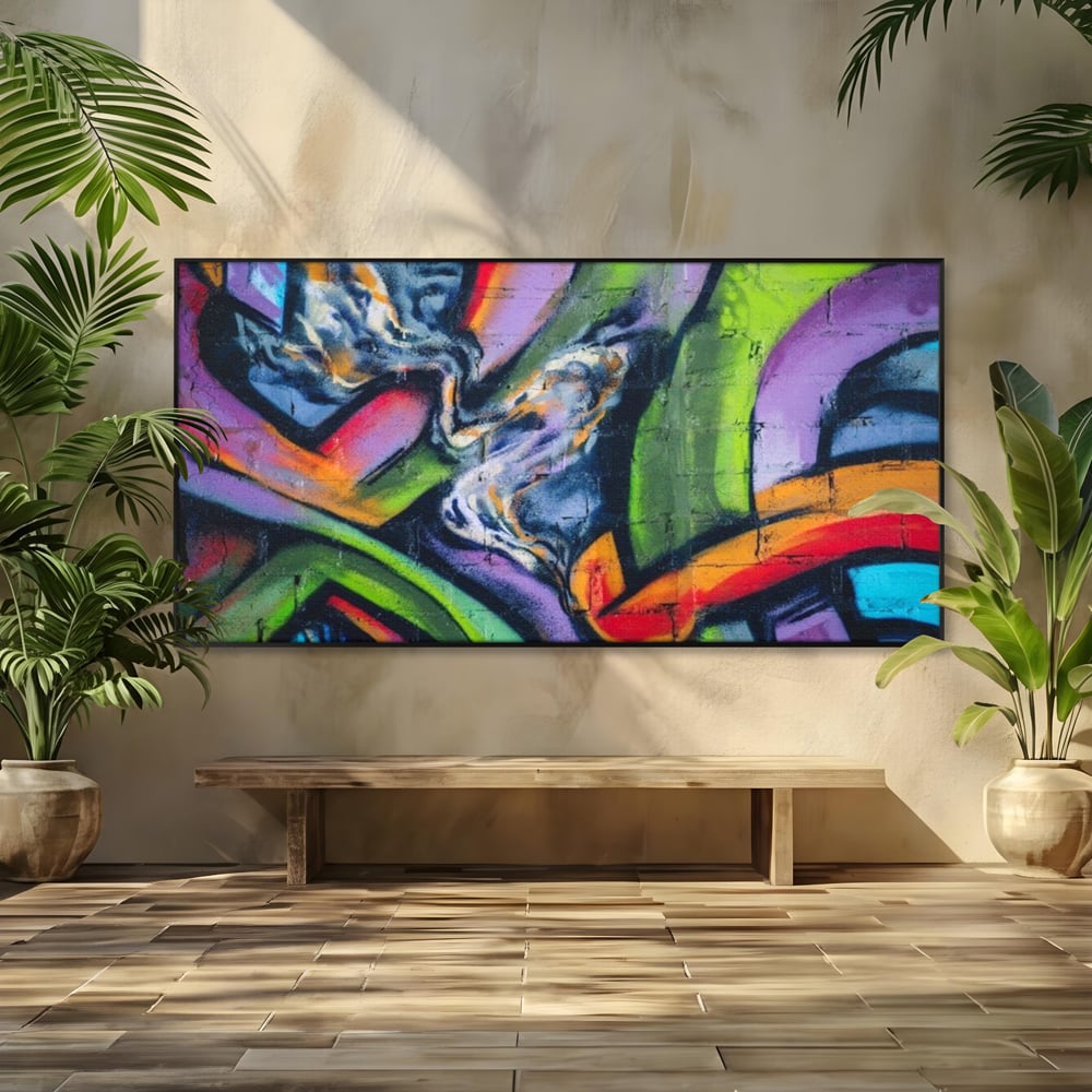 Tablou Canvas Premium LuxCanva® A1090, Graffiti , Abstract, Street Art, Multicolor, Culori Vibrante