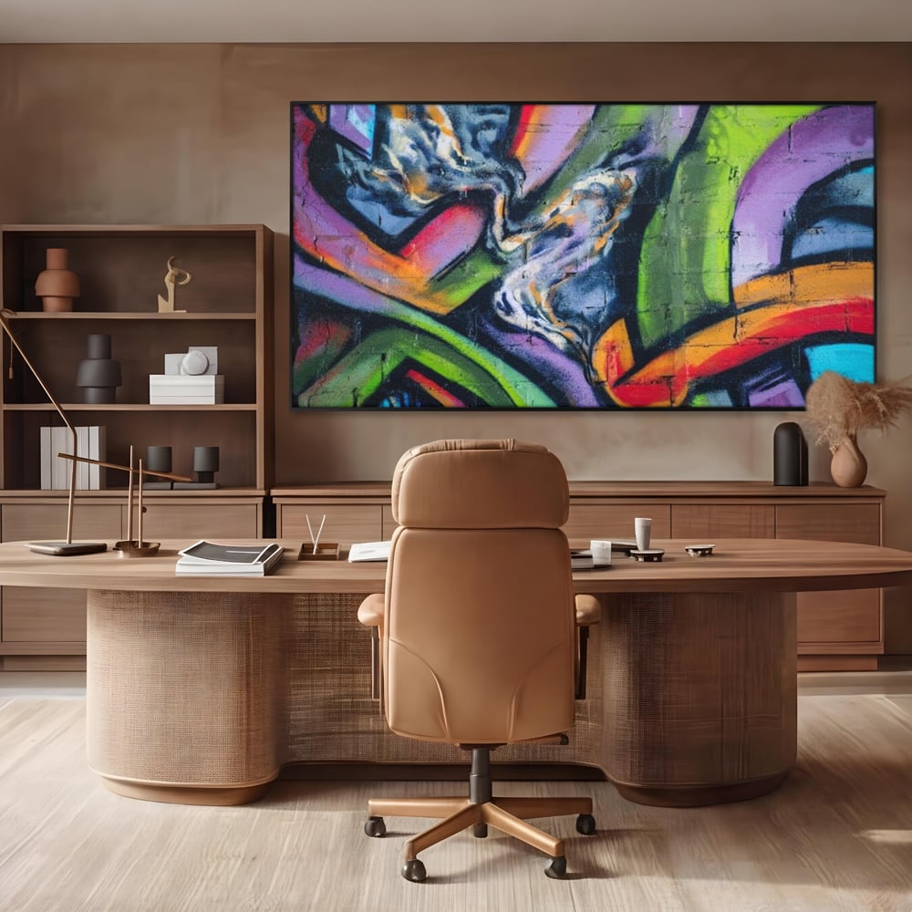 Tablou Canvas Premium LuxCanva® A1090, Graffiti , Abstract, Street Art, Multicolor, Culori Vibrante