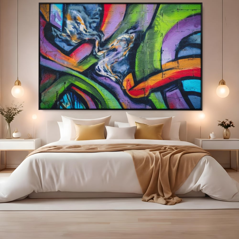 Tablou Canvas Premium LuxCanva® A1090, Graffiti , Abstract, Street Art, Multicolor, Culori Vibrante