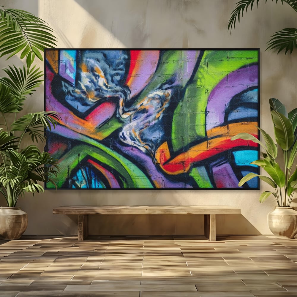 Tablou Canvas Premium LuxCanva® A1090, Graffiti , Abstract, Street Art, Multicolor, Culori Vibrante