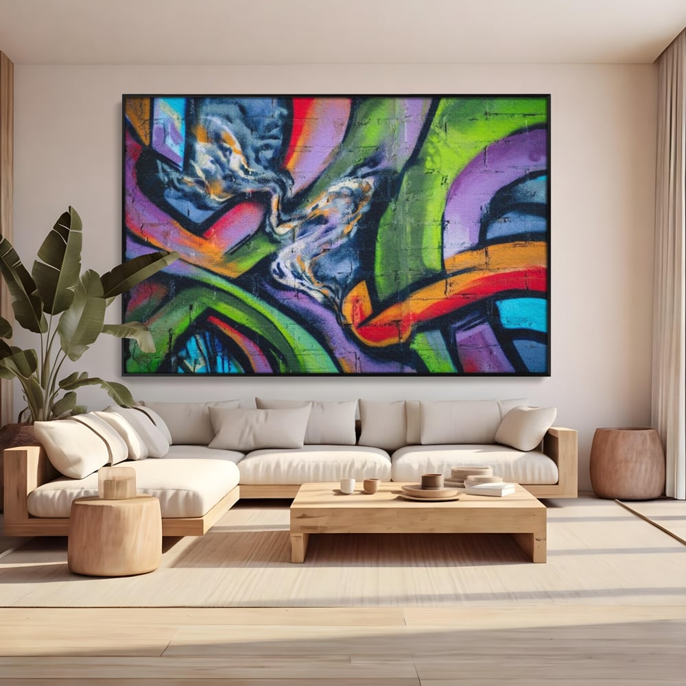 Tablou Canvas Premium LuxCanva® A1090, Graffiti , Abstract, Street Art, Multicolor, Culori Vibrante
