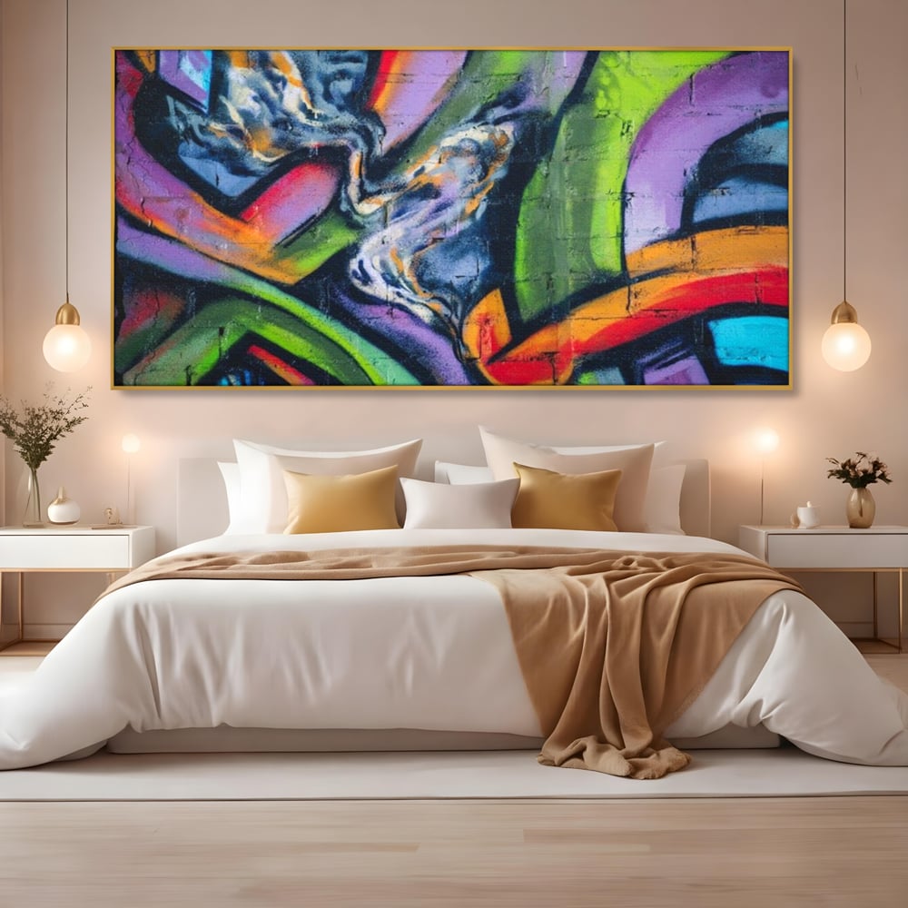 Tablou Canvas Premium LuxCanva® A1090, Graffiti , Abstract, Street Art, Multicolor, Culori Vibrante