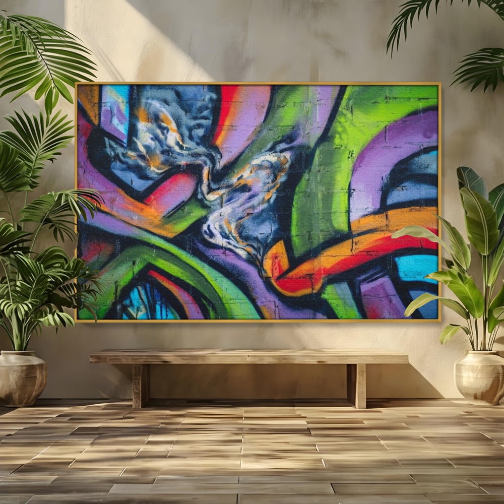 Tablou Canvas Premium LuxCanva® A1090, Graffiti , Abstract, Street Art, Multicolor, Culori Vibrante