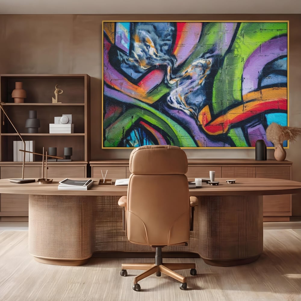 Tablou Canvas Premium LuxCanva® A1090, Graffiti , Abstract, Street Art, Multicolor, Culori Vibrante