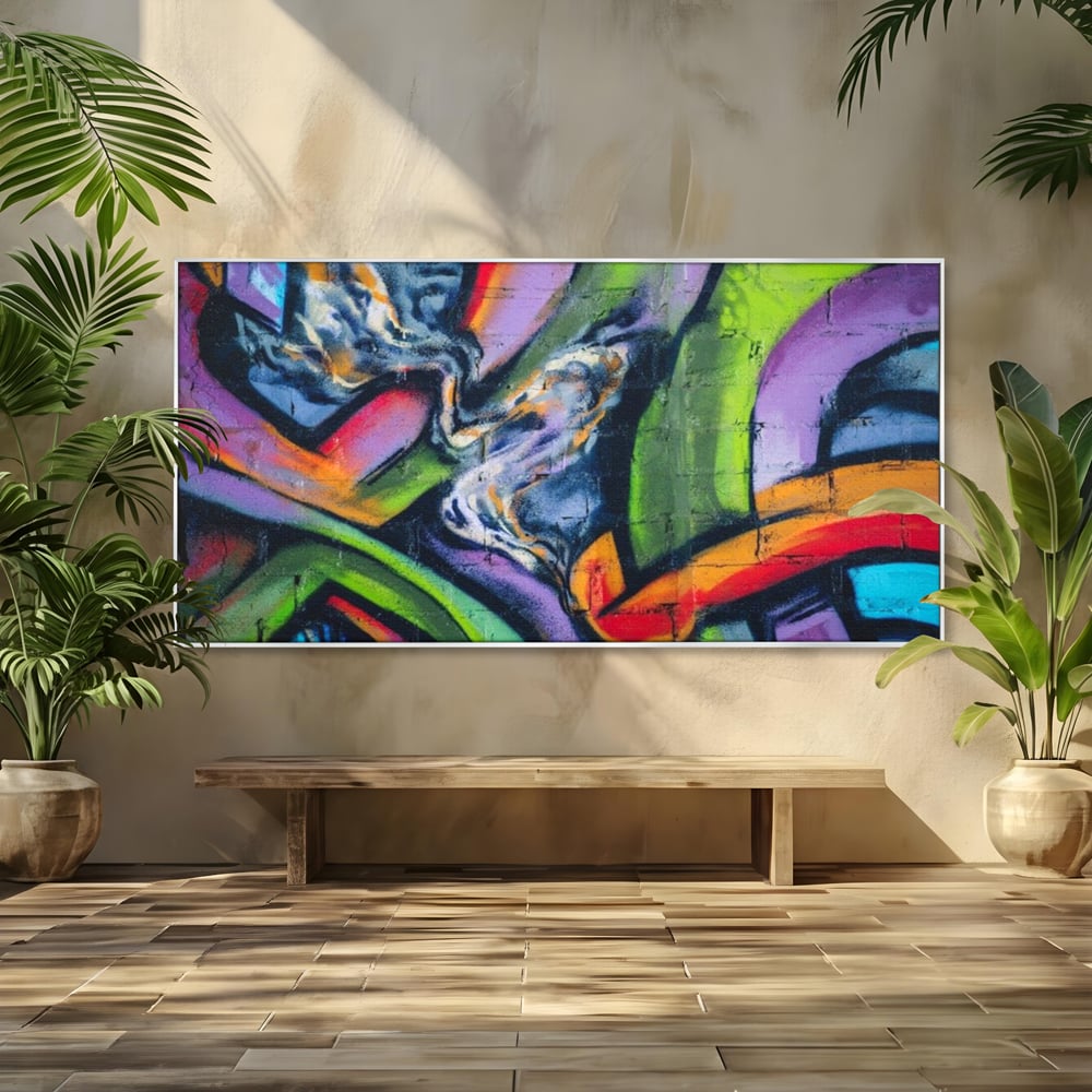 Tablou Canvas Premium LuxCanva® A1090, Graffiti , Abstract, Street Art, Multicolor, Culori Vibrante
