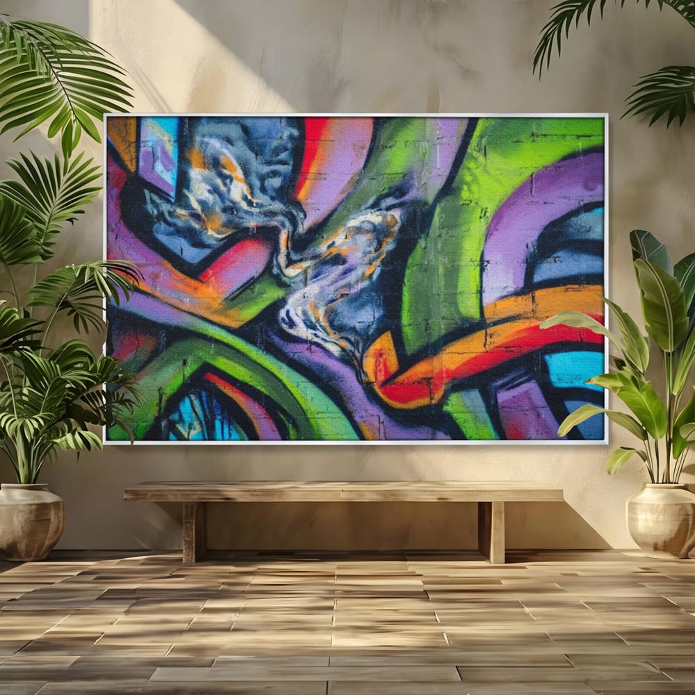 Tablou Canvas Premium LuxCanva® A1090, Graffiti , Abstract, Street Art, Multicolor, Culori Vibrante