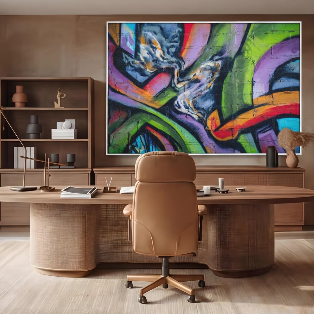 Tablou Canvas Premium LuxCanva® A1090, Graffiti , Abstract, Street Art, Multicolor, Culori Vibrante