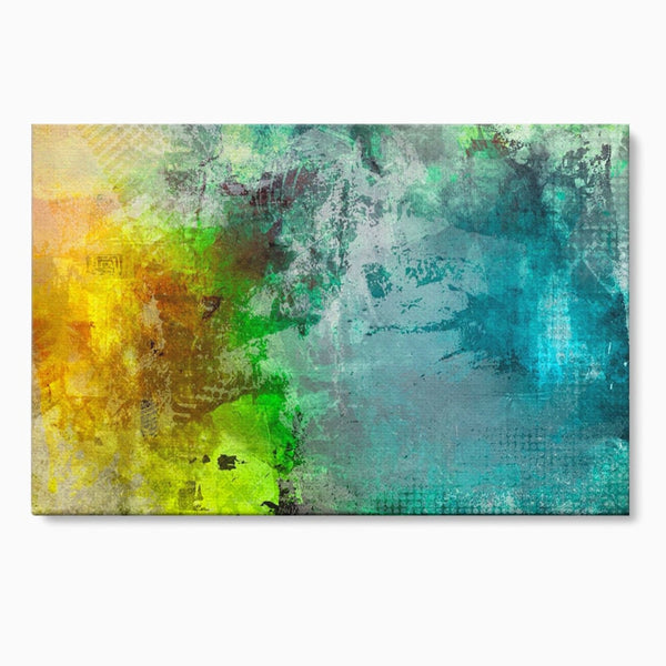 Tablou Canvas Premium LuxCanva® A1091, Colorful Green , Abstract, Verde, Blue, Multicolor, Culori Vibrante