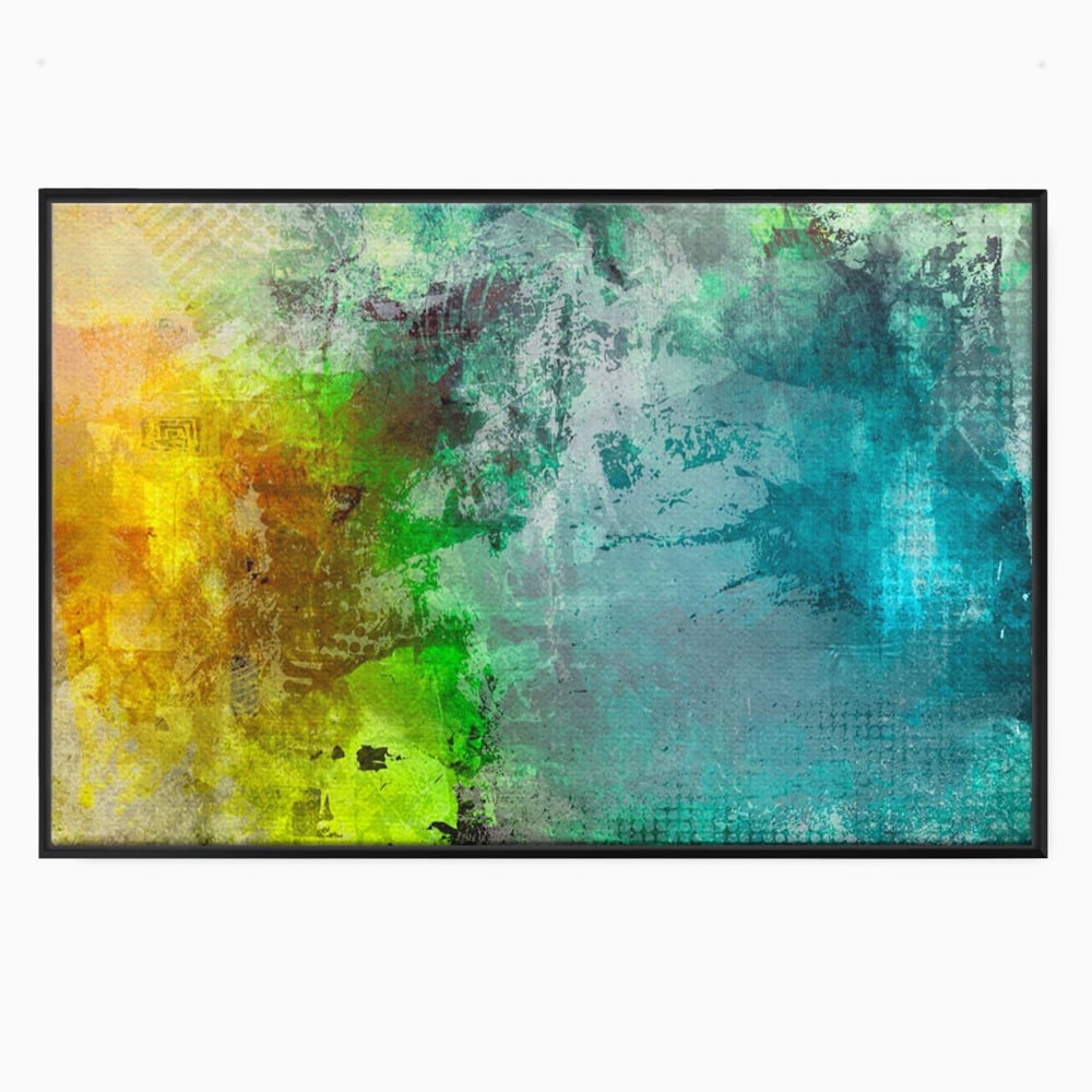 Tablou Canvas Premium LuxCanva® A1091, Colorful Green , Abstract, Verde, Blue, Multicolor, Culori Vibrante