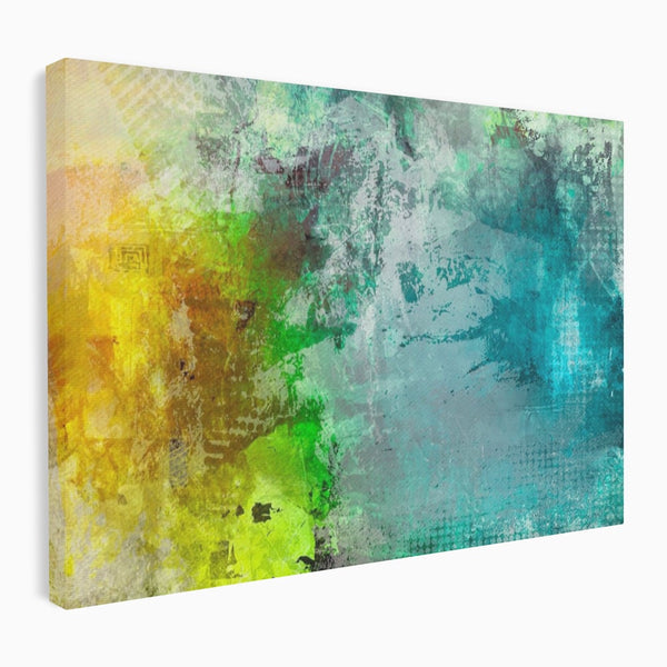Tablou Canvas Premium LuxCanva® A1091, Colorful Green , Abstract, Verde, Blue, Multicolor, Culori Vibrante