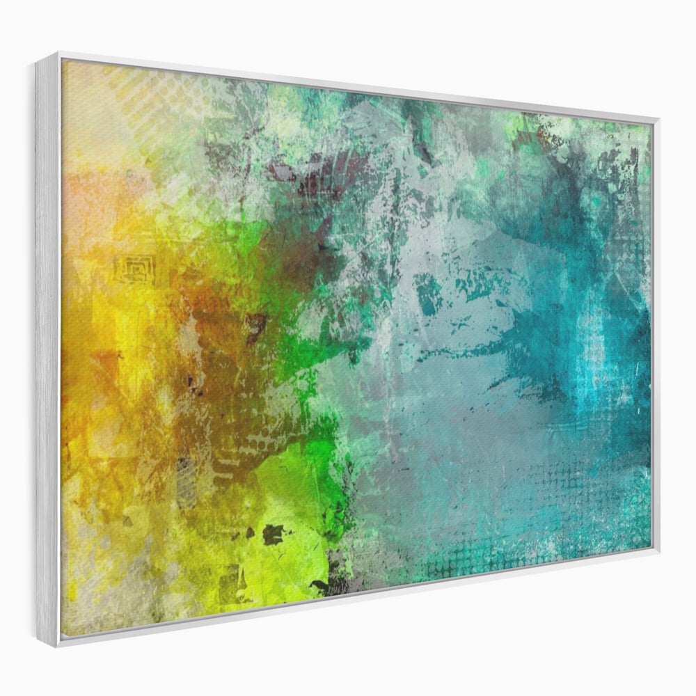 Tablou Canvas Premium LuxCanva® A1091, Colorful Green , Abstract, Verde, Blue, Multicolor, Culori Vibrante