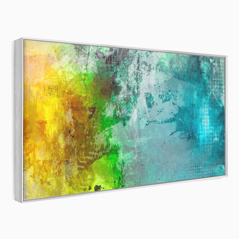 Tablou Canvas Premium LuxCanva® A1091, Colorful Green , Abstract, Verde, Blue, Multicolor, Culori Vibrante