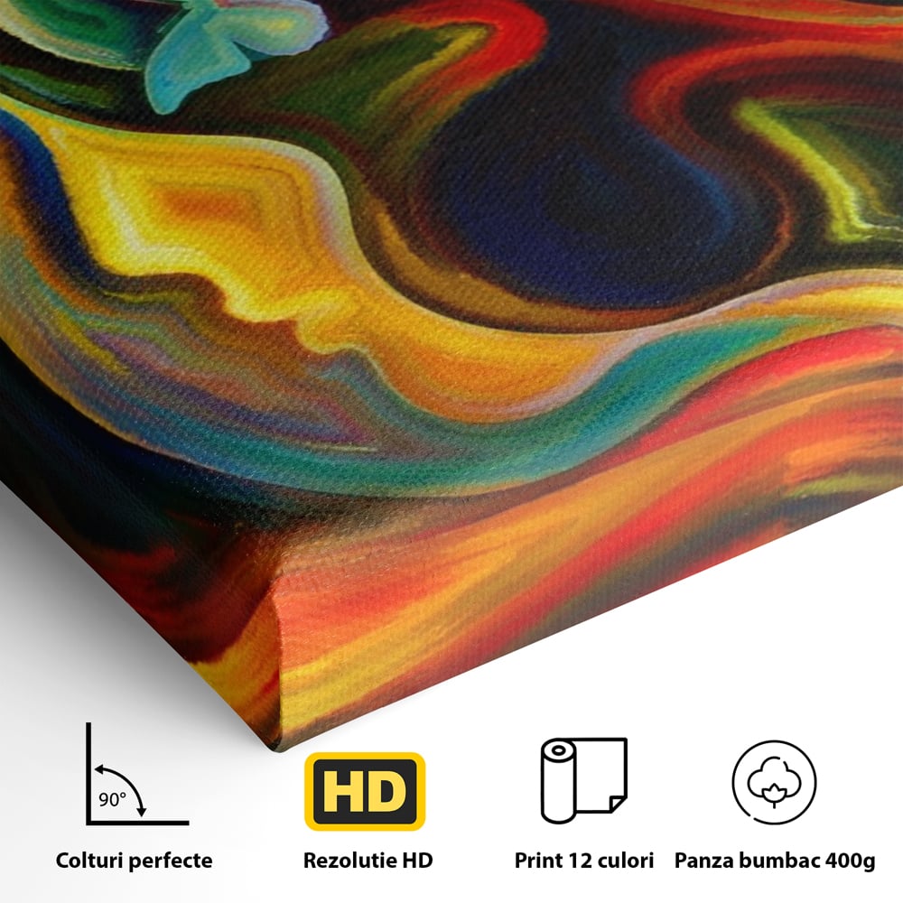 Tablou Canvas Premium LuxCanva® A1092, Butterfly Dream ,  Abstract, Fluturi, Vis Colorat, Culori Vibrante