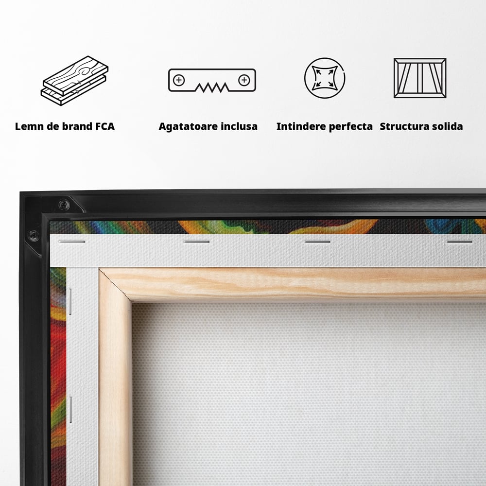 Tablou Canvas Premium LuxCanva® A1092, Butterfly Dream ,  Abstract, Fluturi, Vis Colorat, Culori Vibrante