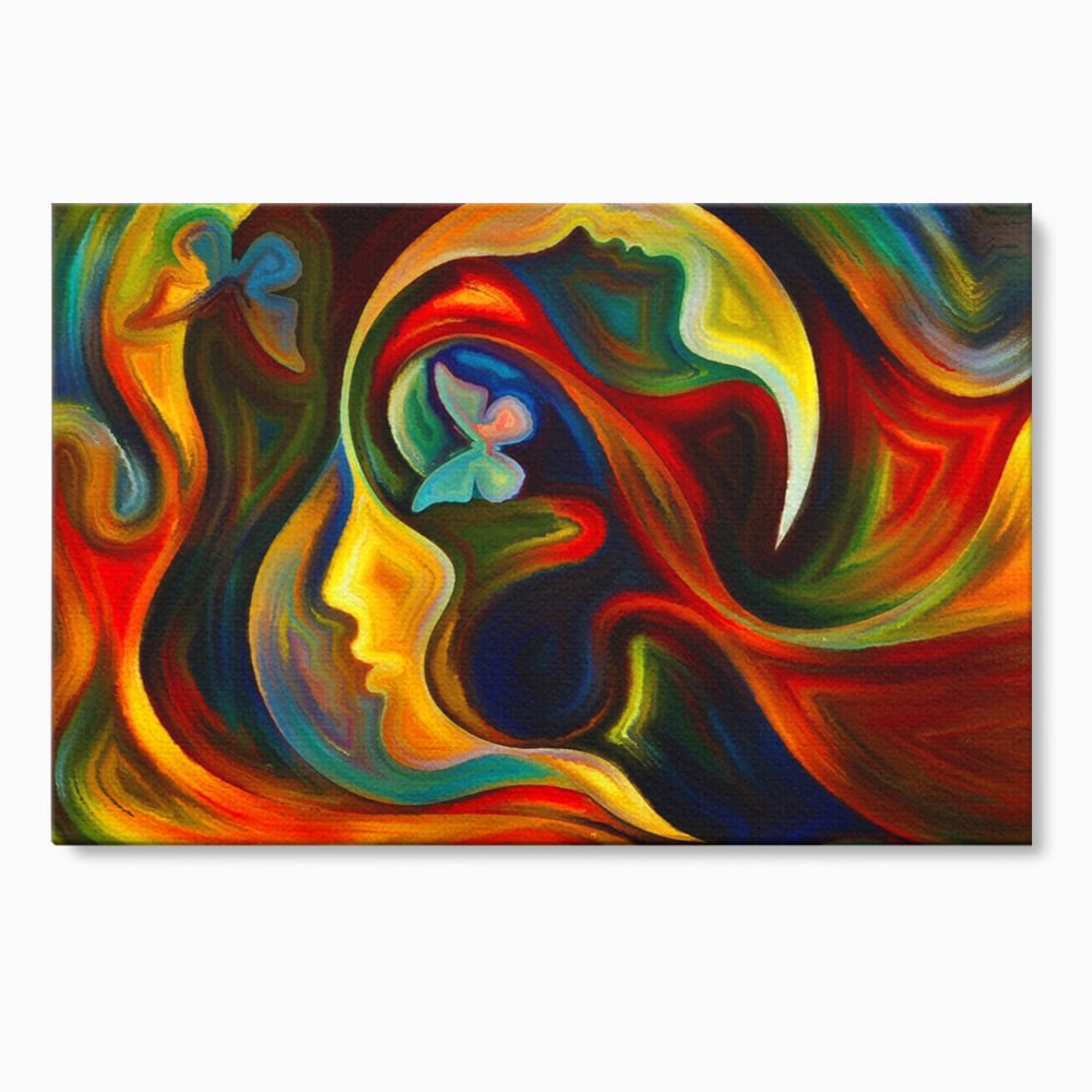 Tablou Canvas Premium LuxCanva® A1092, Butterfly Dream ,  Abstract, Fluturi, Vis Colorat, Culori Vibrante