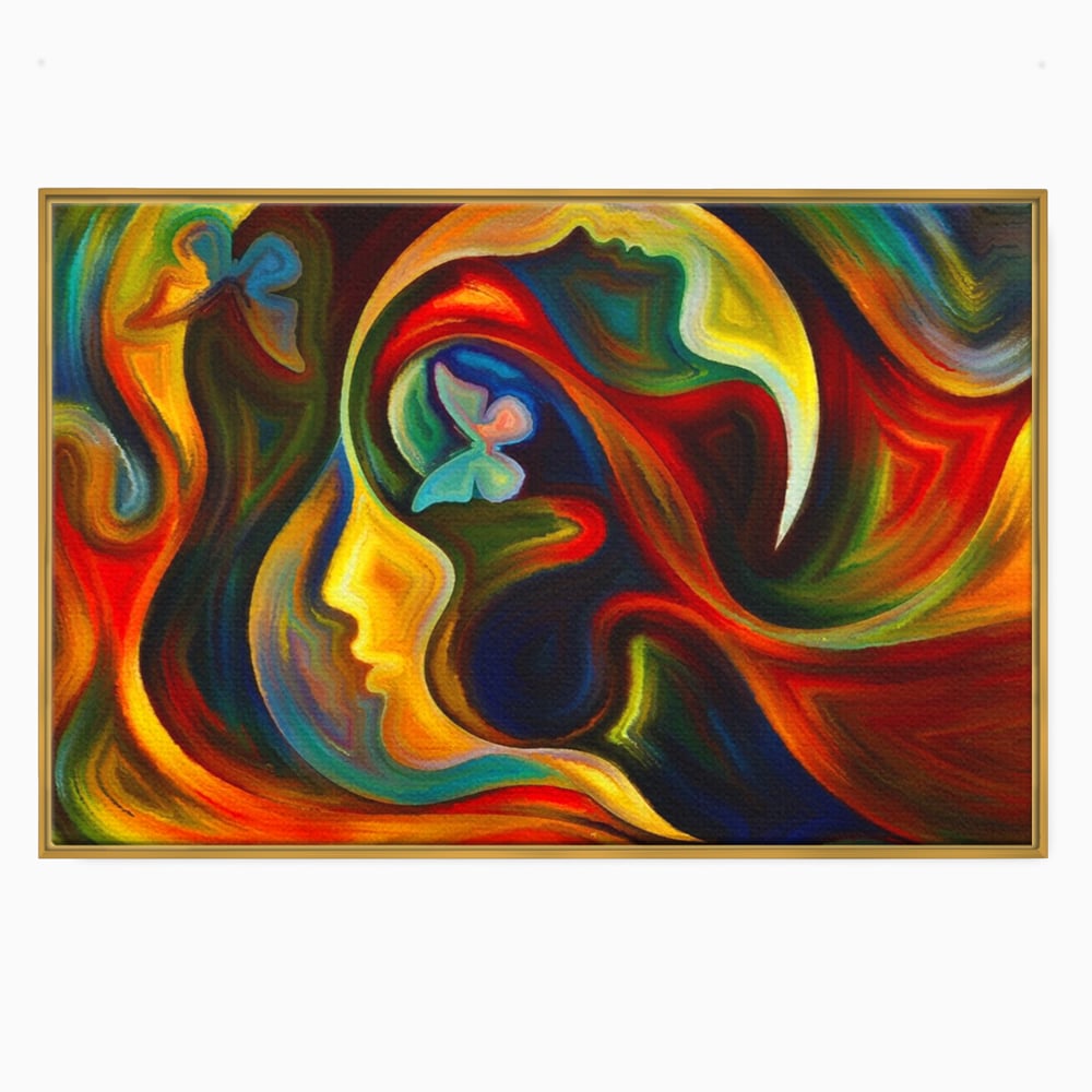 Tablou Canvas Premium LuxCanva® A1092, Butterfly Dream ,  Abstract, Fluturi, Vis Colorat, Culori Vibrante