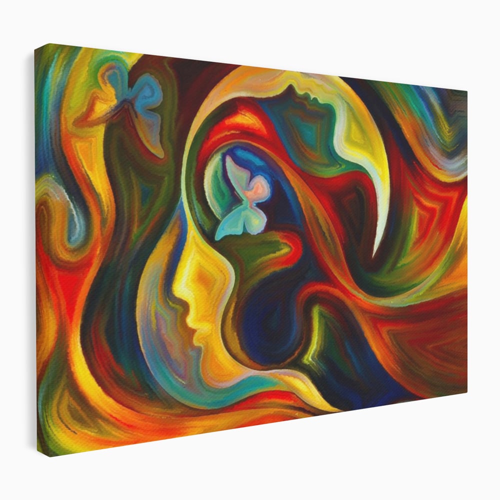 Tablou Canvas Premium LuxCanva® A1092, Butterfly Dream ,  Abstract, Fluturi, Vis Colorat, Culori Vibrante
