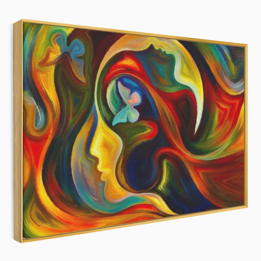 Tablou Canvas Premium LuxCanva® A1092, Butterfly Dream ,  Abstract, Fluturi, Vis Colorat, Culori Vibrante