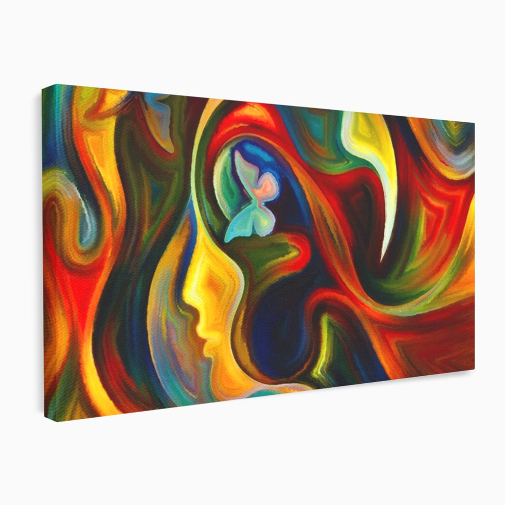 Tablou Canvas Premium LuxCanva® A1092, Butterfly Dream ,  Abstract, Fluturi, Vis Colorat, Culori Vibrante