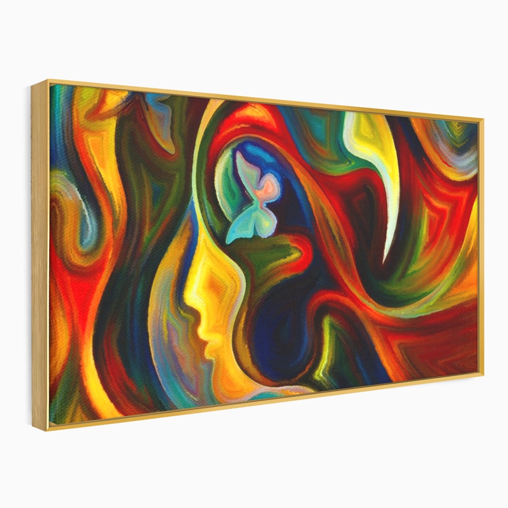 Tablou Canvas Premium LuxCanva® A1092, Butterfly Dream ,  Abstract, Fluturi, Vis Colorat, Culori Vibrante