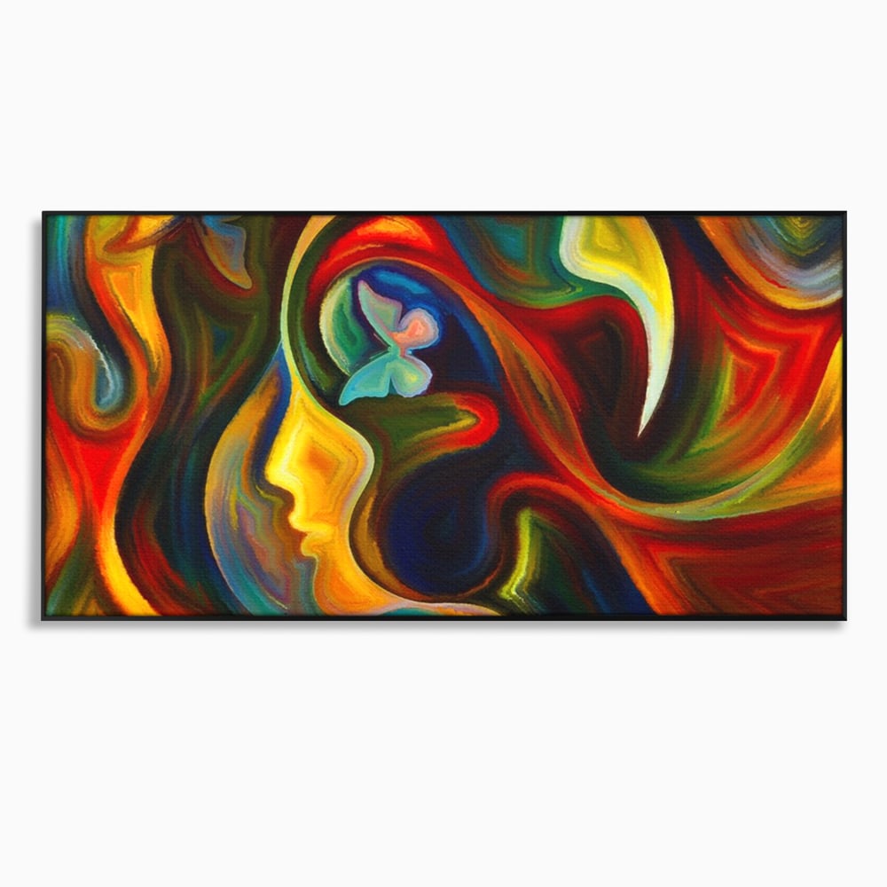 Tablou Canvas Premium LuxCanva® A1092, Butterfly Dream ,  Abstract, Fluturi, Vis Colorat, Culori Vibrante