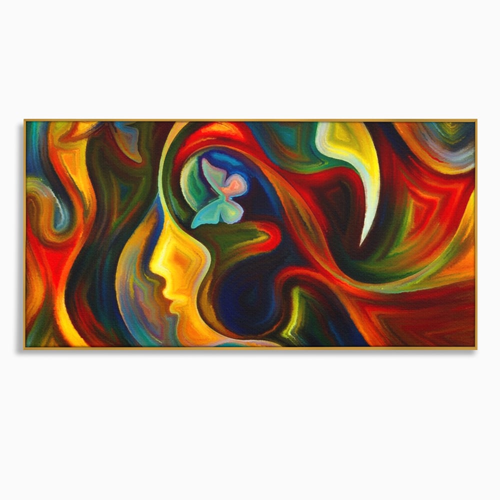 Tablou Canvas Premium LuxCanva® A1092, Butterfly Dream ,  Abstract, Fluturi, Vis Colorat, Culori Vibrante