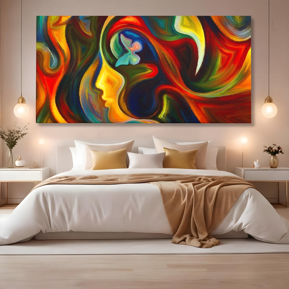 Tablou Canvas Premium LuxCanva® A1092, Butterfly Dream ,  Abstract, Fluturi, Vis Colorat, Culori Vibrante