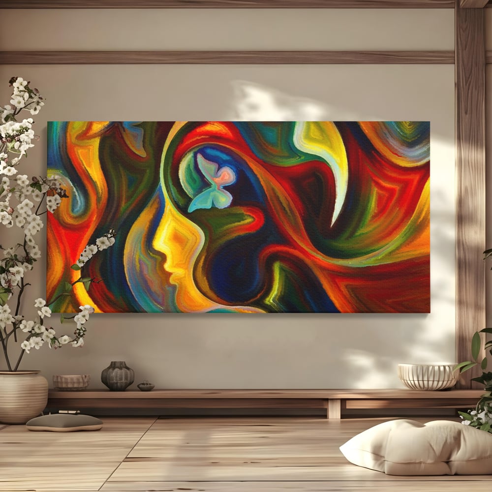 Tablou Canvas Premium LuxCanva® A1092, Butterfly Dream ,  Abstract, Fluturi, Vis Colorat, Culori Vibrante
