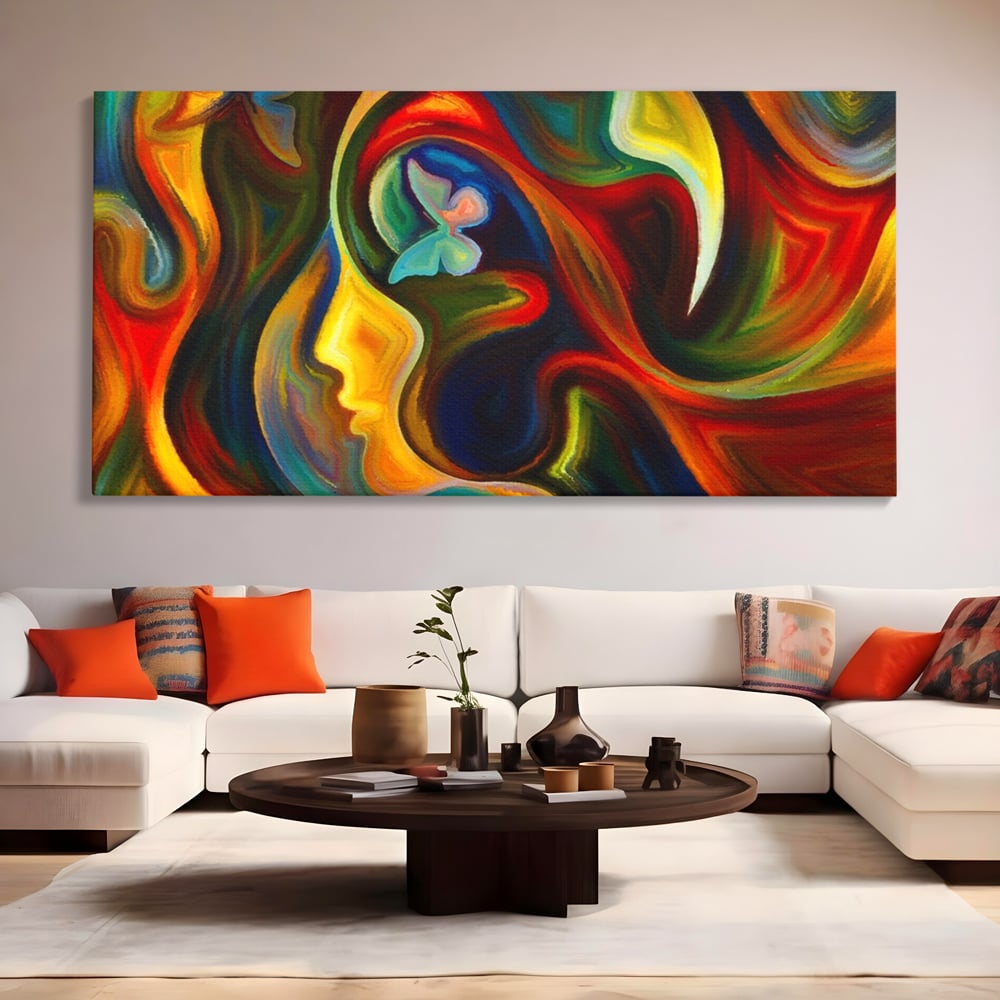 Tablou Canvas Premium LuxCanva® A1092, Butterfly Dream ,  Abstract, Fluturi, Vis Colorat, Culori Vibrante