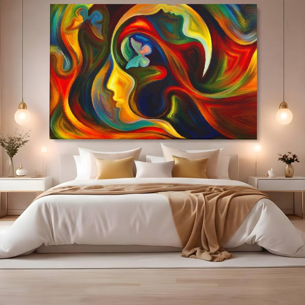 Tablou Canvas Premium LuxCanva® A1092, Butterfly Dream ,  Abstract, Fluturi, Vis Colorat, Culori Vibrante