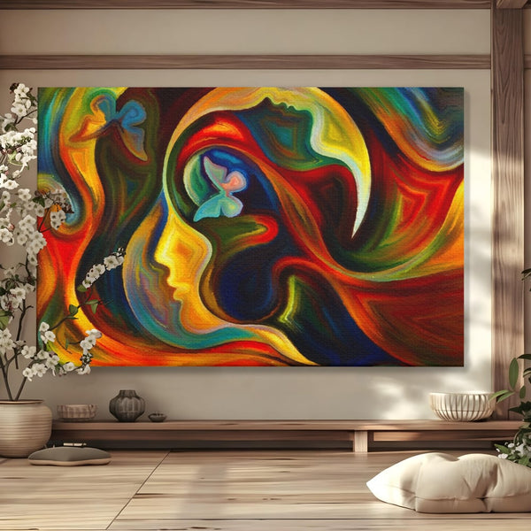 Tablou Canvas Premium LuxCanva® A1092, Butterfly Dream ,  Abstract, Fluturi, Vis Colorat, Culori Vibrante