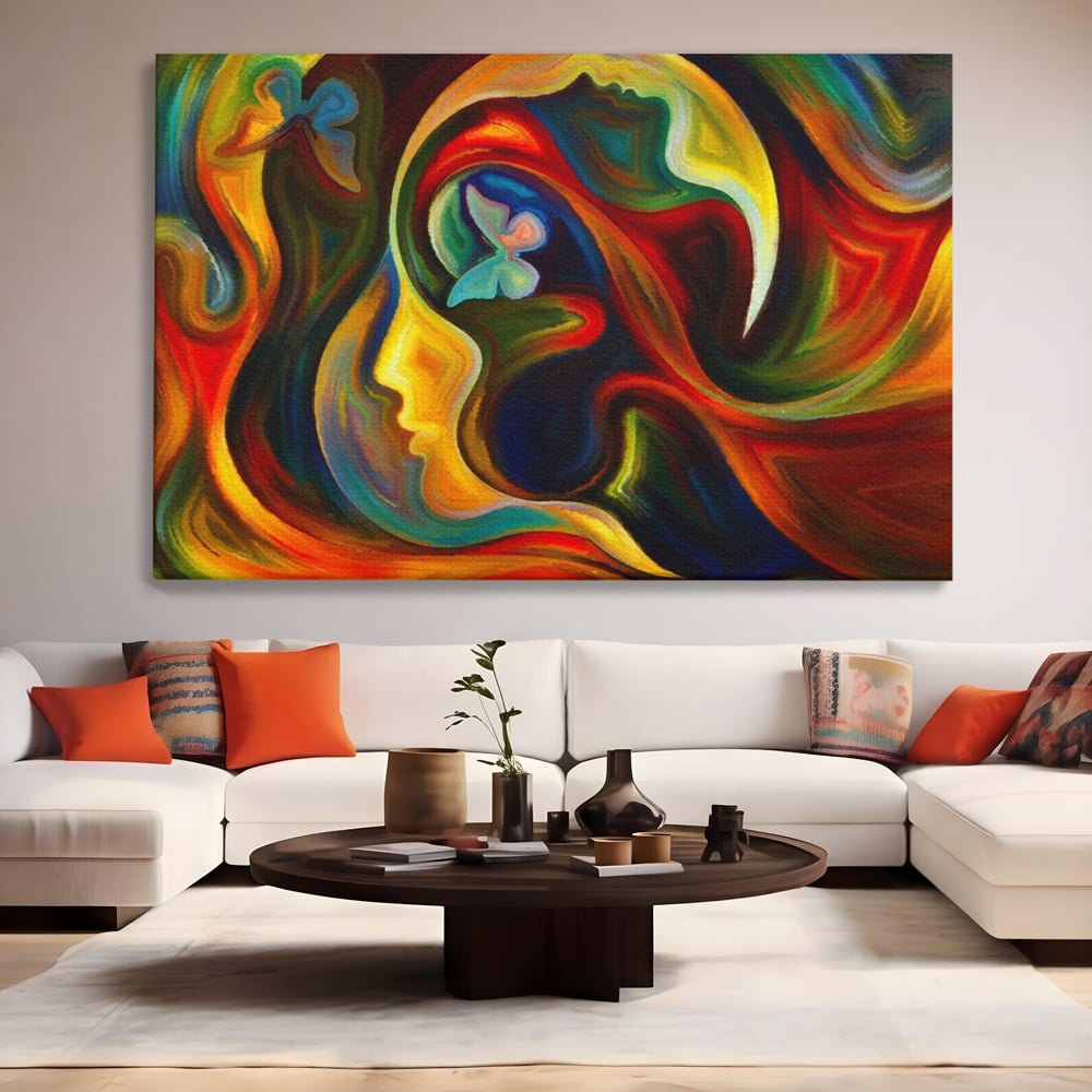 Tablou Canvas Premium LuxCanva® A1092, Butterfly Dream ,  Abstract, Fluturi, Vis Colorat, Culori Vibrante