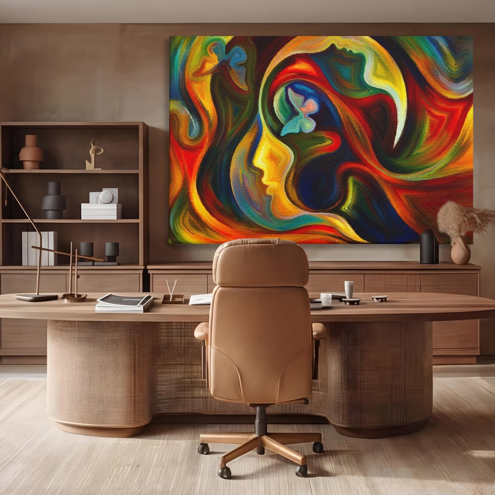 Tablou Canvas Premium LuxCanva® A1092, Butterfly Dream ,  Abstract, Fluturi, Vis Colorat, Culori Vibrante