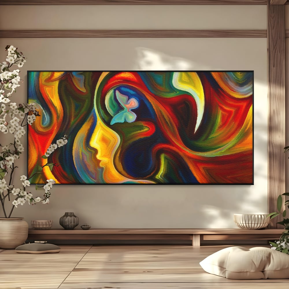 Tablou Canvas Premium LuxCanva® A1092, Butterfly Dream ,  Abstract, Fluturi, Vis Colorat, Culori Vibrante