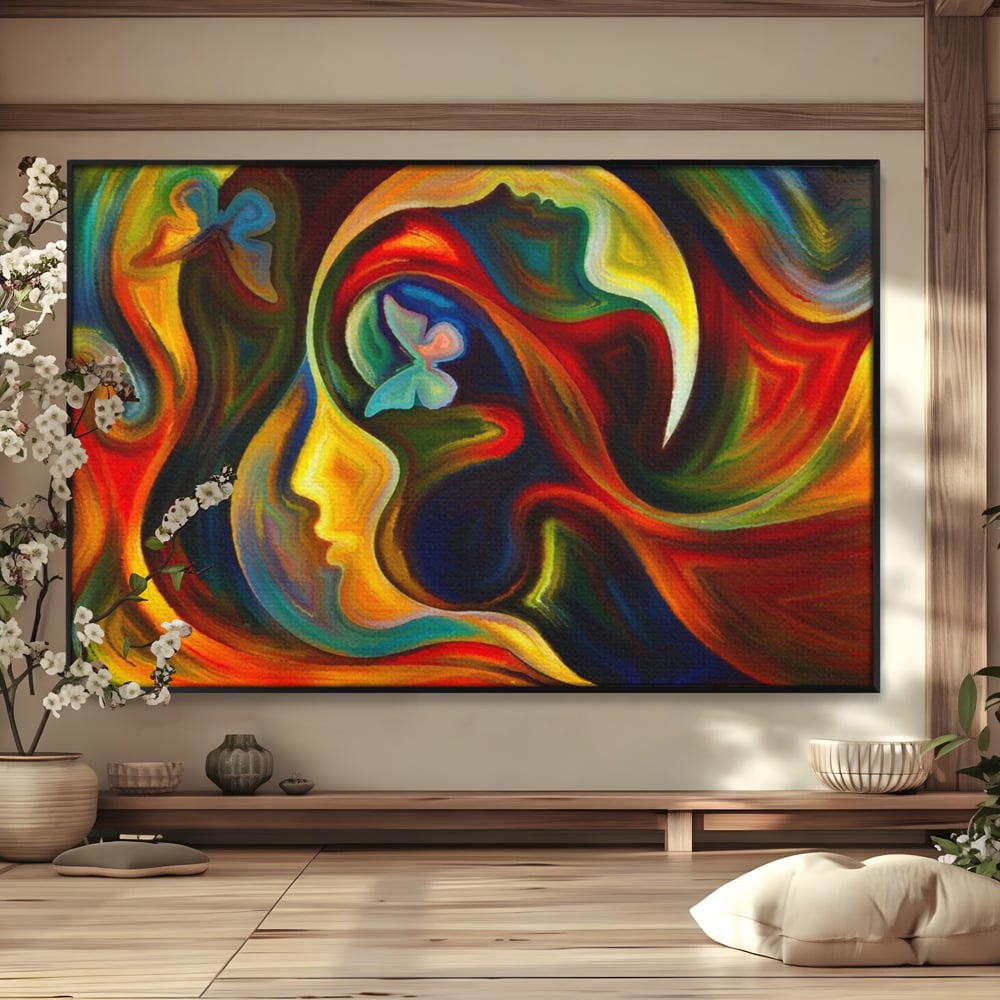 Tablou Canvas Premium LuxCanva® A1092, Butterfly Dream ,  Abstract, Fluturi, Vis Colorat, Culori Vibrante