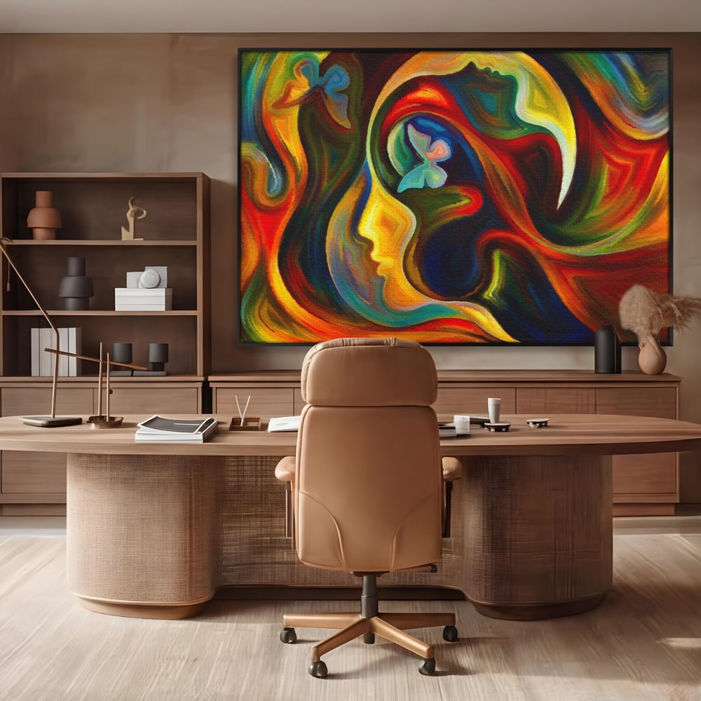 Tablou Canvas Premium LuxCanva® A1092, Butterfly Dream ,  Abstract, Fluturi, Vis Colorat, Culori Vibrante