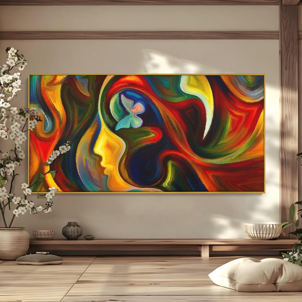 Tablou Canvas Premium LuxCanva® A1092, Butterfly Dream ,  Abstract, Fluturi, Vis Colorat, Culori Vibrante