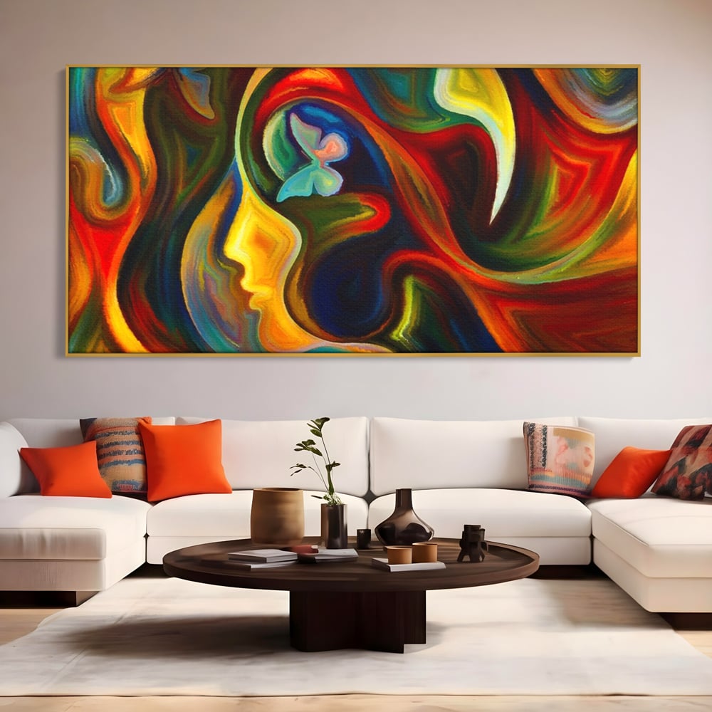 Tablou Canvas Premium LuxCanva® A1092, Butterfly Dream ,  Abstract, Fluturi, Vis Colorat, Culori Vibrante