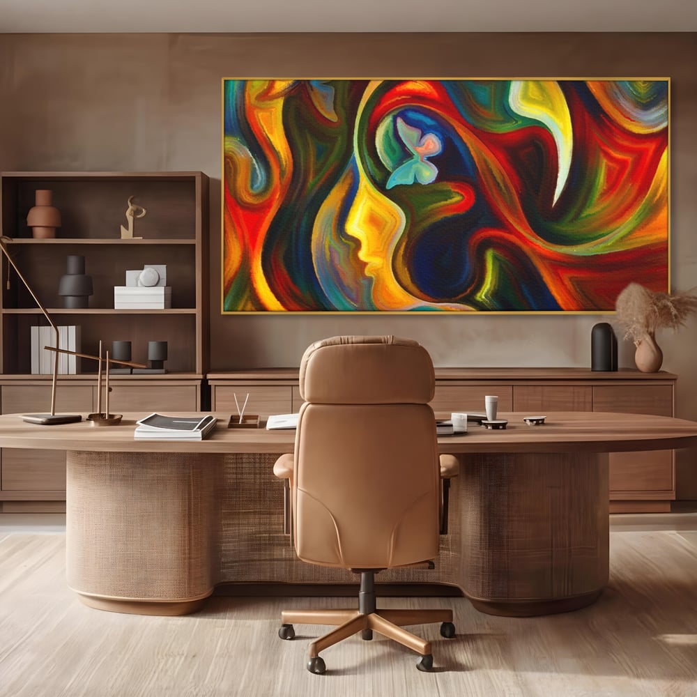 Tablou Canvas Premium LuxCanva® A1092, Butterfly Dream ,  Abstract, Fluturi, Vis Colorat, Culori Vibrante