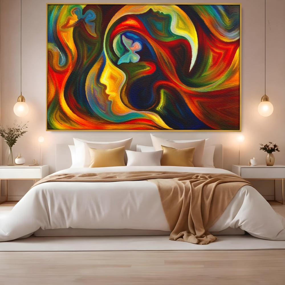 Tablou Canvas Premium LuxCanva® A1092, Butterfly Dream ,  Abstract, Fluturi, Vis Colorat, Culori Vibrante