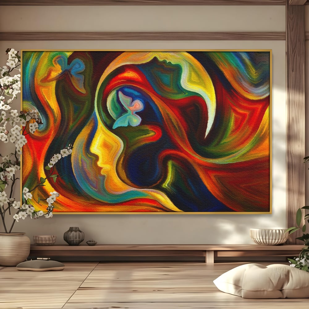 Tablou Canvas Premium LuxCanva® A1092, Butterfly Dream ,  Abstract, Fluturi, Vis Colorat, Culori Vibrante