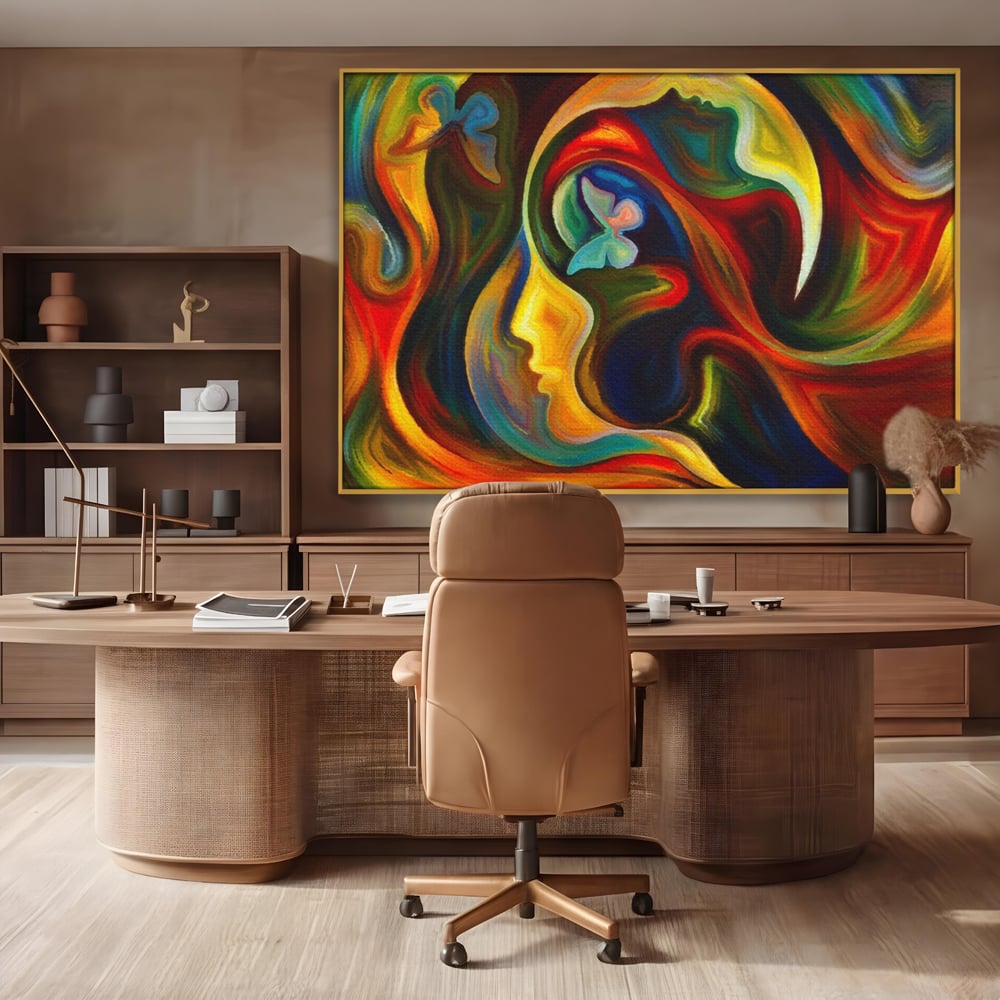 Tablou Canvas Premium LuxCanva® A1092, Butterfly Dream ,  Abstract, Fluturi, Vis Colorat, Culori Vibrante