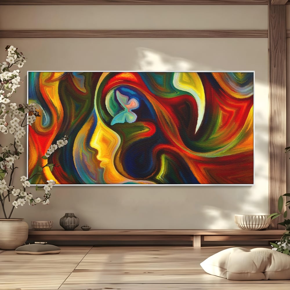 Tablou Canvas Premium LuxCanva® A1092, Butterfly Dream ,  Abstract, Fluturi, Vis Colorat, Culori Vibrante